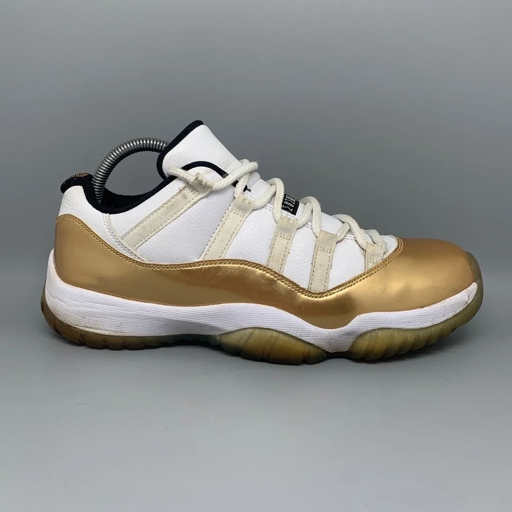 Jordan 11 Retro Low Closing Ceremony Gold Basketball Shoes 528895-103 Men's Sz 9